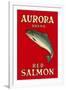 Aurora Red Salmon-null-Framed Art Print