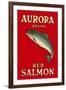 Aurora Red Salmon-null-Framed Art Print