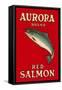 Aurora Red Salmon-null-Framed Stretched Canvas