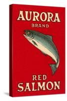 Aurora Red Salmon-null-Stretched Canvas