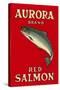 Aurora Red Salmon-null-Stretched Canvas