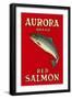 Aurora Red Salmon-null-Framed Art Print