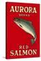 Aurora Red Salmon-null-Stretched Canvas