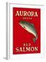 Aurora Red Salmon-null-Framed Art Print