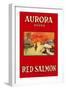 Aurora Red Salmon-null-Framed Art Print