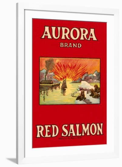 Aurora Red Salmon-null-Framed Art Print