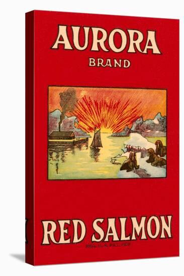 Aurora Red Salmon-null-Stretched Canvas