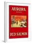 Aurora Red Salmon-null-Framed Art Print