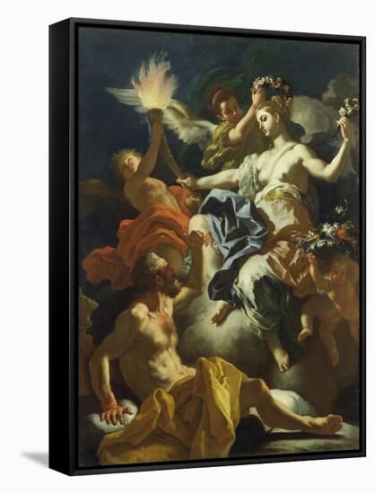 Aurora Taking Leave of Tithonus, 1704-Francesco Solimena-Framed Stretched Canvas