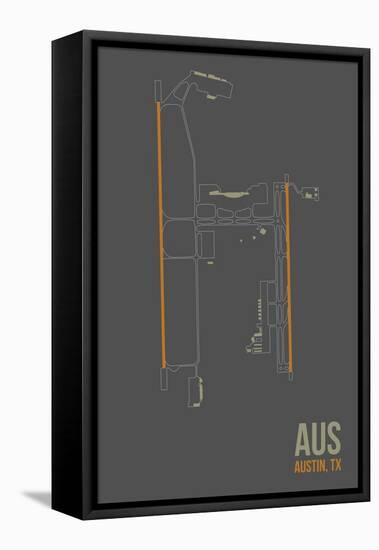 AUS Airport Layout-08 Left-Framed Stretched Canvas