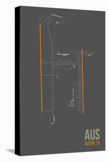 AUS Airport Layout-08 Left-Stretched Canvas