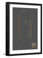 AUS Airport Layout-08 Left-Framed Giclee Print