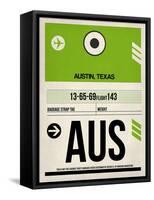 AUS Austin Luggage Tag 1-NaxArt-Framed Stretched Canvas