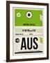 AUS Austin Luggage Tag 1-NaxArt-Framed Art Print