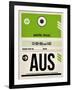 AUS Austin Luggage Tag 1-NaxArt-Framed Art Print