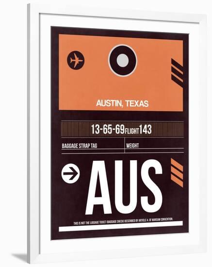 AUS Austin Luggage Tag 2-NaxArt-Framed Art Print