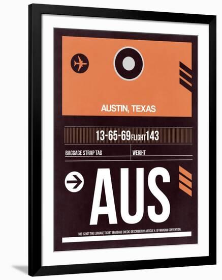 AUS Austin Luggage Tag 2-NaxArt-Framed Art Print
