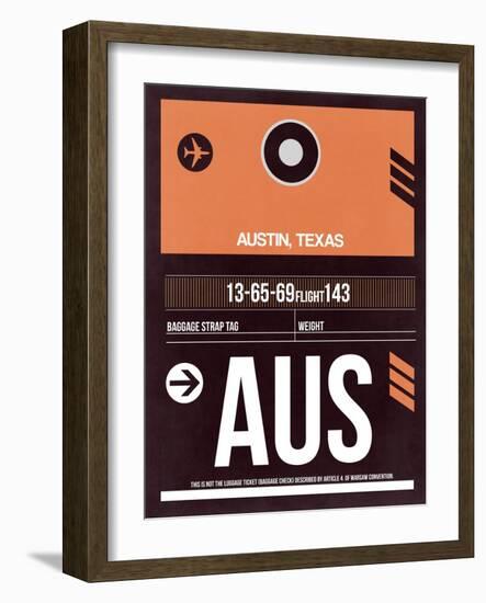 AUS Austin Luggage Tag 2-NaxArt-Framed Art Print