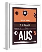 AUS Austin Luggage Tag 2-NaxArt-Framed Art Print