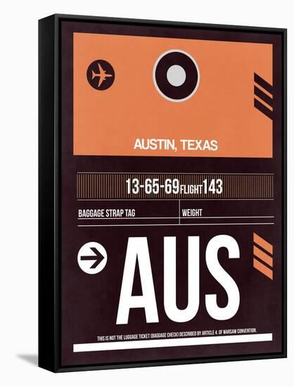 AUS Austin Luggage Tag 2-NaxArt-Framed Stretched Canvas