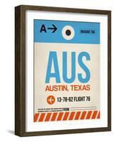 AUS Austin Luggage Tag I-NaxArt-Framed Art Print