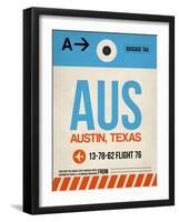 AUS Austin Luggage Tag I-NaxArt-Framed Art Print