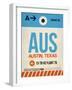 AUS Austin Luggage Tag I-NaxArt-Framed Art Print