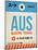 AUS Austin Luggage Tag I-NaxArt-Mounted Art Print