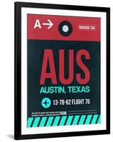 AUS Austin Luggage Tag II-NaxArt-Framed Art Print