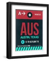 AUS Austin Luggage Tag II-NaxArt-Framed Art Print