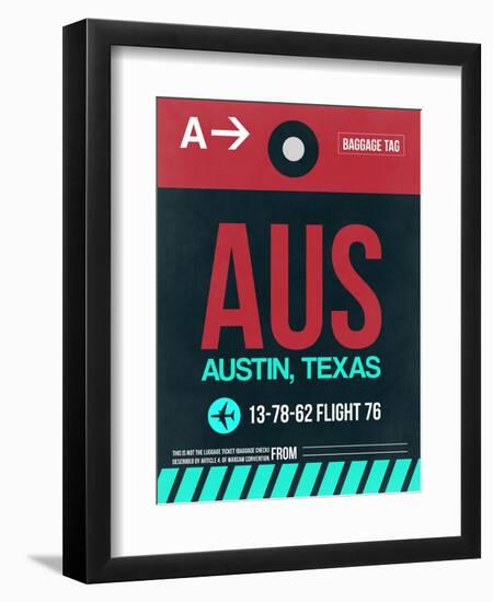 AUS Austin Luggage Tag II-NaxArt-Framed Art Print