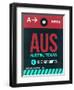 AUS Austin Luggage Tag II-NaxArt-Framed Art Print