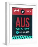 AUS Austin Luggage Tag II-NaxArt-Framed Art Print