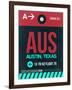 AUS Austin Luggage Tag II-NaxArt-Framed Art Print