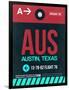 AUS Austin Luggage Tag II-NaxArt-Framed Art Print