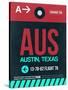 AUS Austin Luggage Tag II-NaxArt-Stretched Canvas