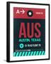 AUS Austin Luggage Tag II-NaxArt-Framed Art Print