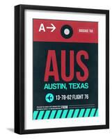 AUS Austin Luggage Tag II-NaxArt-Framed Art Print