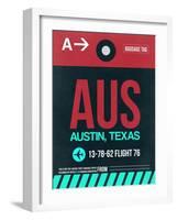 AUS Austin Luggage Tag II-NaxArt-Framed Art Print