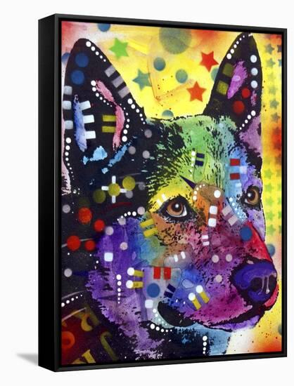 Aus Cattle Dog-Dean Russo-Framed Stretched Canvas