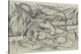 Aus Dem Skizzenbuch Von Der Front: Rehe, 1915-Franz Marc-Stretched Canvas