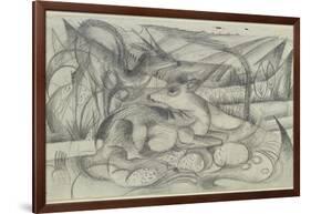 Aus Dem Skizzenbuch Von Der Front: Rehe, 1915-Franz Marc-Framed Giclee Print