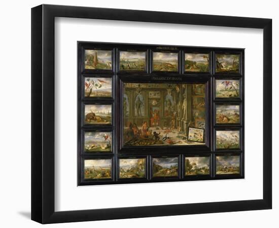 Aus Dem Zyklus Die Vier Erdteile: Amerika, 1666-Jan van Kessel-Framed Giclee Print