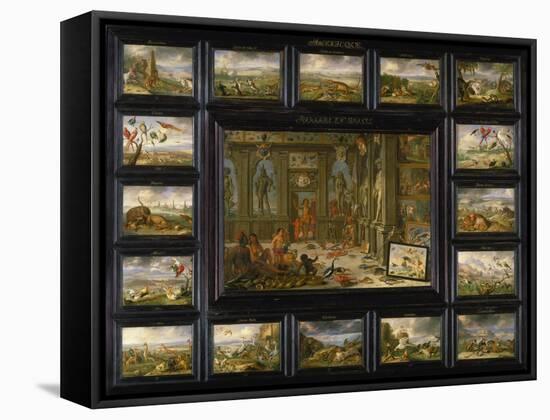 Aus Dem Zyklus Die Vier Erdteile: Amerika, 1666-Jan van Kessel-Framed Stretched Canvas