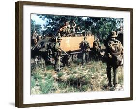 Aussie Troop Carriers-Henri Huet-Framed Photographic Print