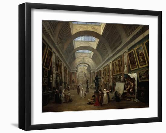 Ausstattungsprojekt für die grosse Galerie des Louvre. 1796-Hubert Robert-Framed Giclee Print