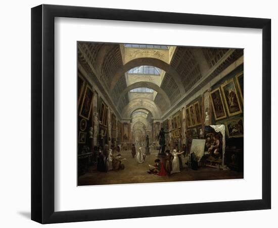 Ausstattungsprojekt für die grosse Galerie des Louvre. 1796-Hubert Robert-Framed Giclee Print