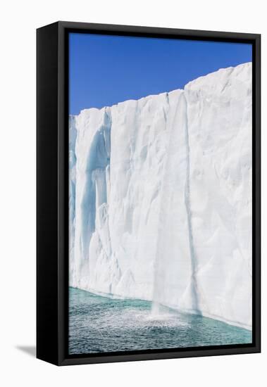 Austfonna Ice Cap, Nordaustlandet, Svalbard, Norway, Scandinavia, Europe-Michael Nolan-Framed Stretched Canvas