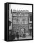 Austin 7 Chummy and Daimler d-back limousine, Christ Church Gate, Canterbury, Kent, c1920-Bill Brunell-Framed Stretched Canvas