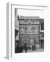 Austin 7 Chummy and Daimler d-back limousine, Christ Church Gate, Canterbury, Kent, c1920-Bill Brunell-Framed Photographic Print